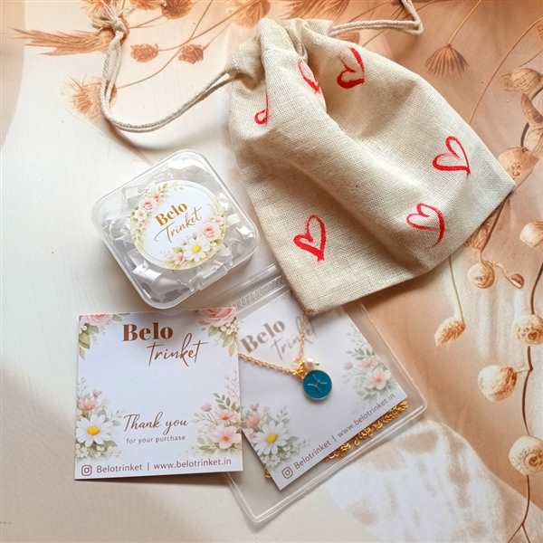 Dainty zodiac Aquarius charm golden pendant chain 